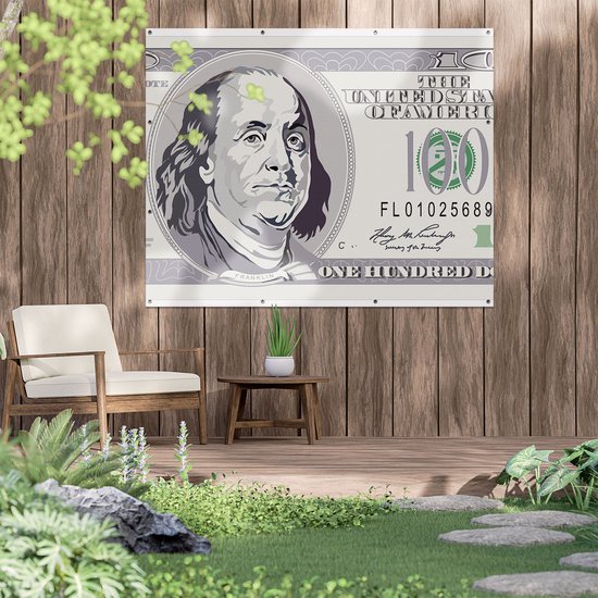 gards-tuinposter-geld-dollar-biljet-briefje-van-100-dollar-150x120