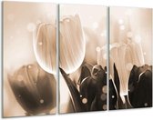 Peinture sur toile Tulipe | Gris, marron, noir | 120x80cm 3 Liège