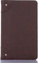 Samsung Galaxy Tab A 10.1 (2019) Retro Portemonnee Hoesje Donkerbruin