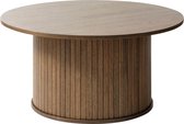Olivine Lenn houten salontafel gerookt eiken - Ø90 cm
