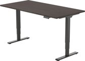 Office Hero® Cosmic Elektrisch - Zit sta bureau in hoogte verstelbaar zwart frame - Game bureau - Computertafel - Werktafel - 180x80 - Logan eik