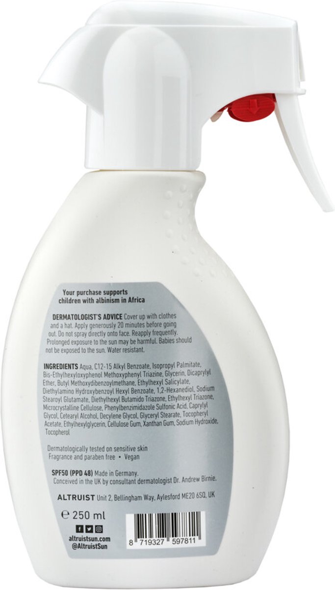 2x Altruist Zonnebrand Family Spray SPF 50 250 ml van Merkloos — afbeelding 2