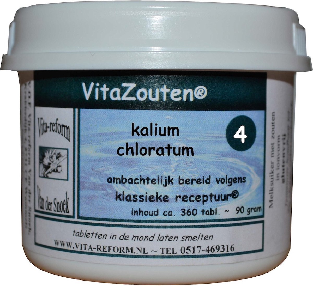 VITAZOUTEN KALIUM MUR/CHL 4/6 - Vita Reform Van der Snoek
