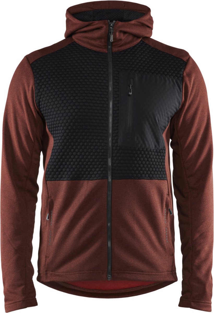 Blaklader 3540-2533 Hoodie met hele rits - Gebrand rood/Zwart - S