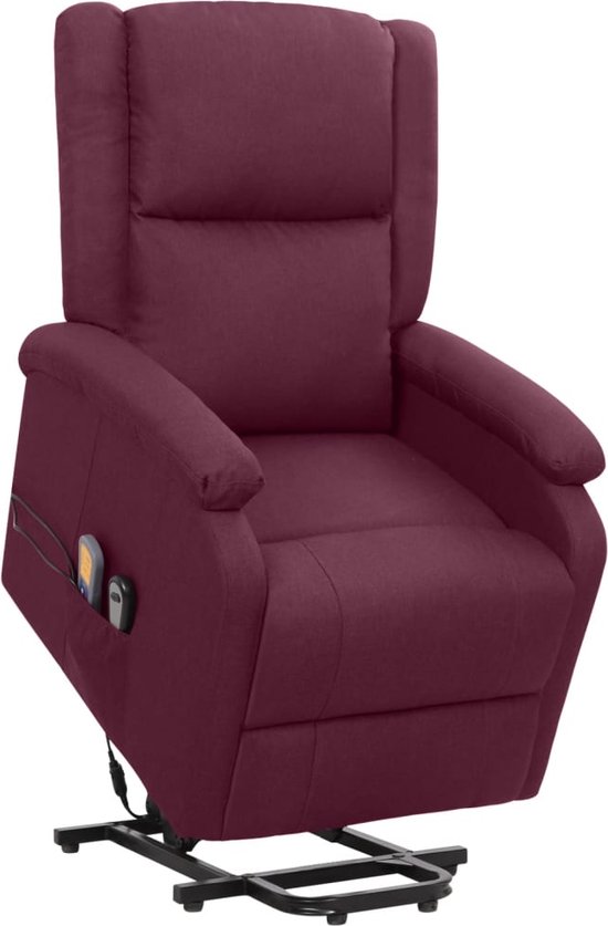 vidaXL Chaise de massage réglable en tissu violet