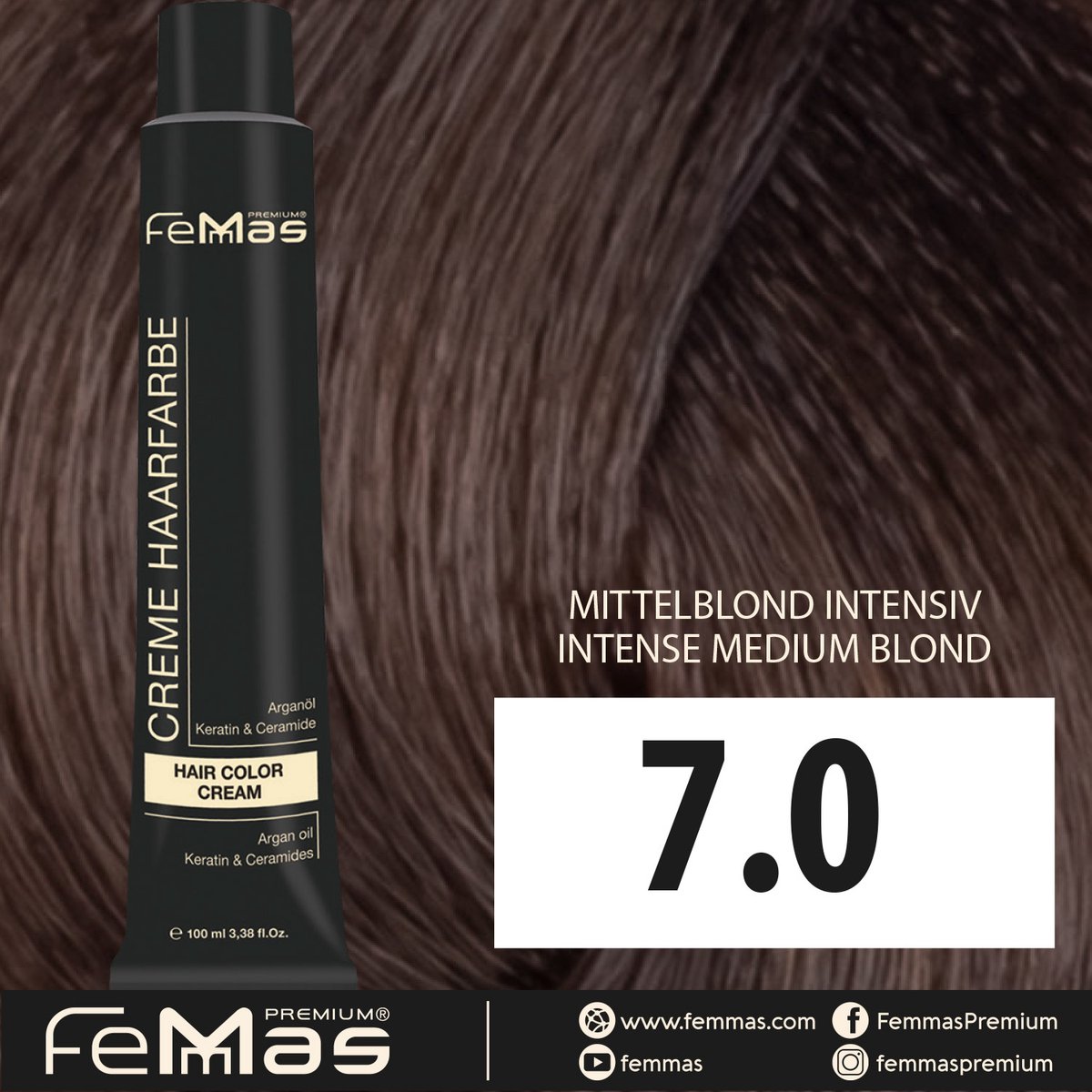 Femmas (7.0) - Haarverf - Middenblond Intensief 100ml