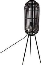 DKNC - Staande lamp Essen - Bamboe - 35x35x117cm - Zwart