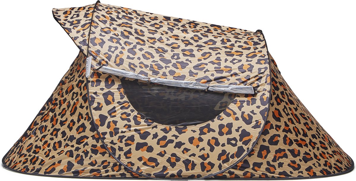Oh Crabb pop up tent - festival tent - speeltent - ruime 2/3 persoons tent - 215x253 cm - panter, jungle - lichtgewicht - festival, camping en kindertent – foto 2
