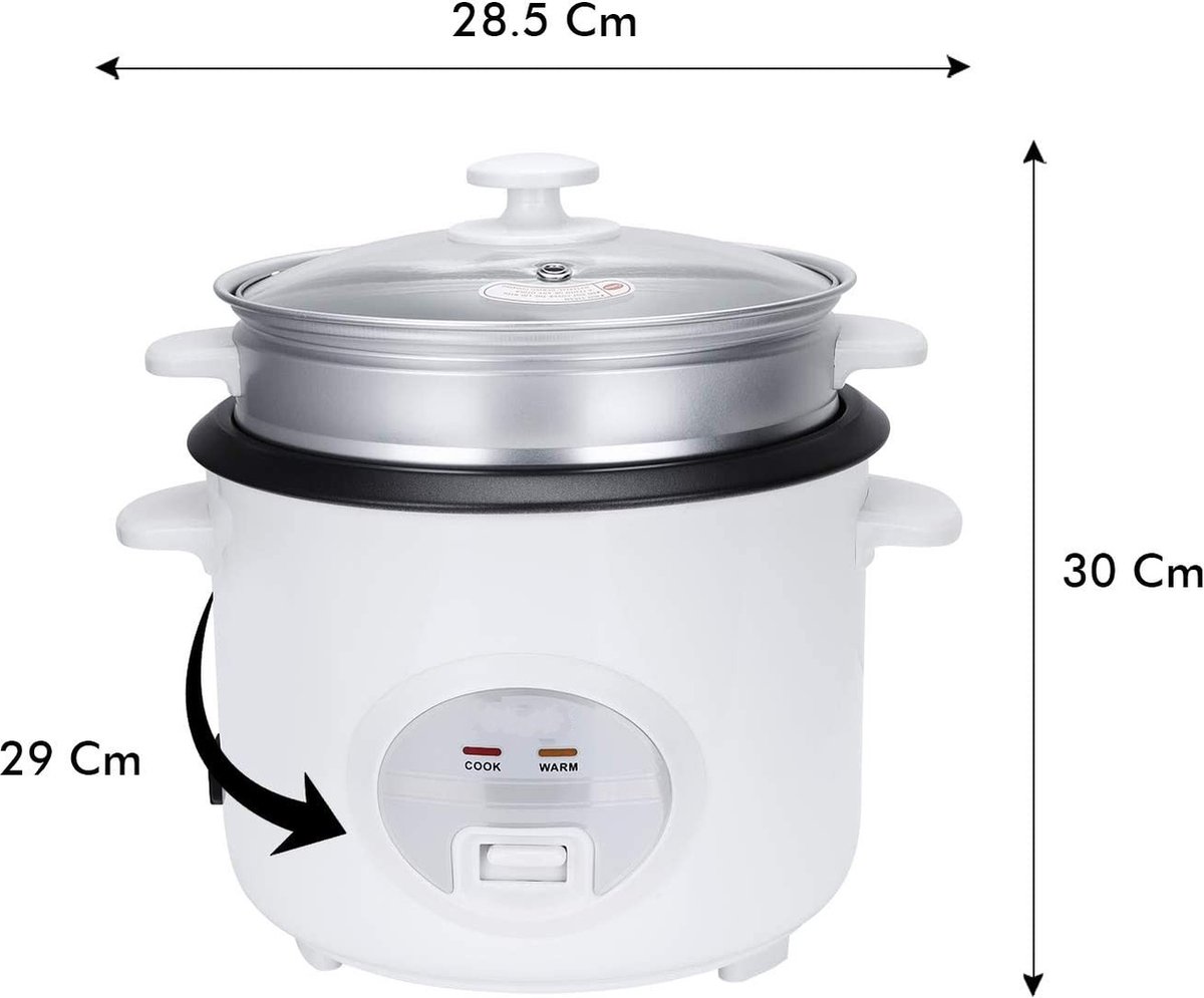 Royalty Line cuiseur à riz & cuiseur vapeur 2-en-1 ,2,2L ,22cm
