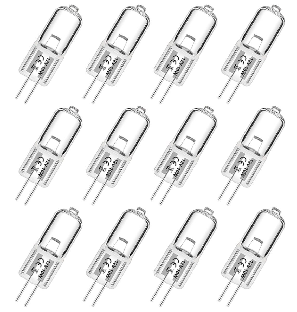 12 x G4 halogeenlamp Halogeen 10 watt 10W 12V 12Volt Lichtbron 12 stuks...