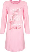 Temptation Dames Nachthemd - Bigshirt - 100% Katoen - Licht Roze - Maat S