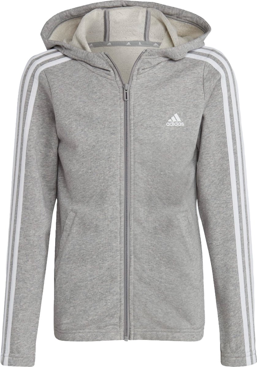Adidas 3s Sweatshirt Met Volledige Rits 9-10 Years Grijs