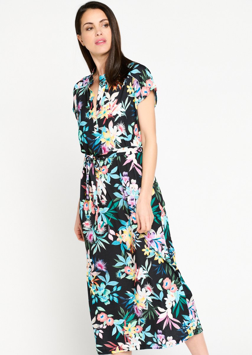 Lange Zomerjurk Almeria Tropische Print solar fashion and more lange