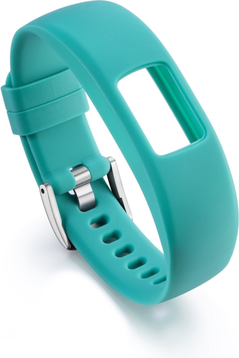 By Qubix - Siliconen sportbandje - Zeegroen - Geschikt voor Garmin Vivofit 4