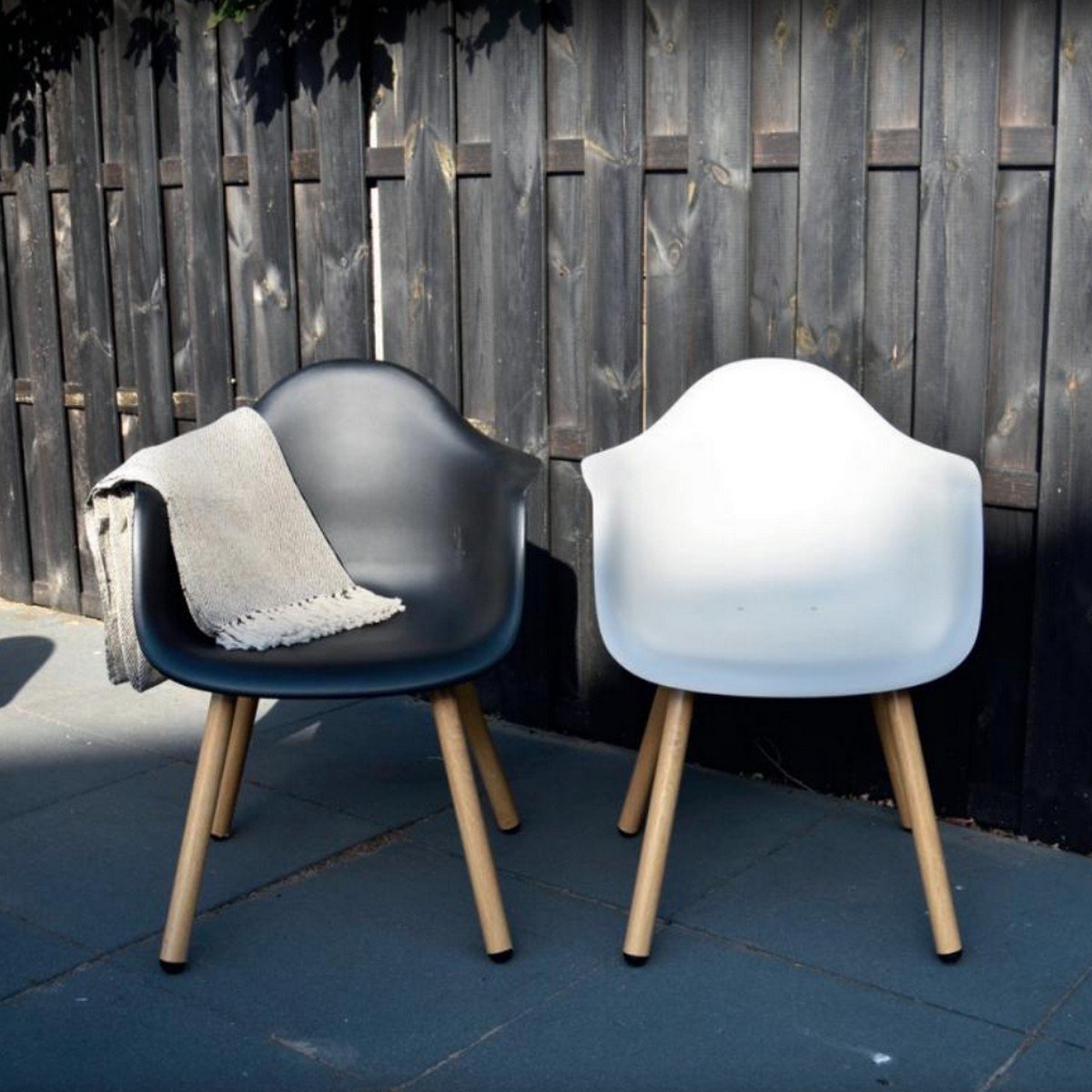 Lesli Living Chaise bistro Montreux - Blanc - 62,5x44x82,5cm - Set de 4