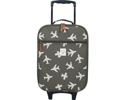 Kidzroom Sevilla Current Legend Trolley Koffer - Groen - Vliegtuig - Reiskoffer