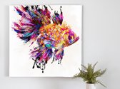 Not your average goldfish kunst - 100x100 centimeter op Canvas | Foto op Canvas - wanddecoratie