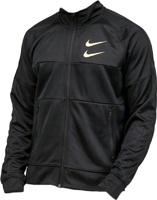 Nike NSW Swoosh Jacket - Veste de survêtement - Homme - Taille M - Zwart/ Or