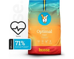 Husse Optimal Giant - Hondenvoer Droog, Hondenbrokken, Droogvoer, Hondenvoeding - 100% Natuurlijk - 2 x 12 kg