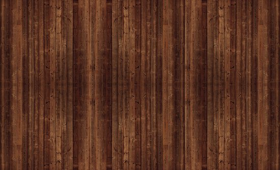 Fotobehang - Vlies Behang - Donkerbruine Houten Planken - 208 x 146 cm