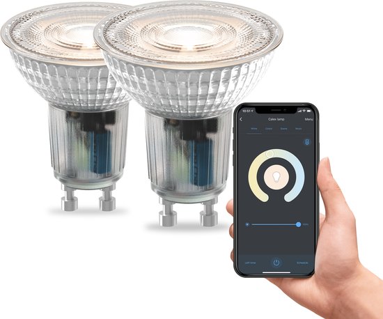 Calex Slimme Lamp - Wifi LED Verlichting - GU10 Smart - Dimbaar - Warm Wit
