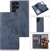 Bookcase Samsung Galaxy S23 Ultra | Hoogwaardig Pu Leren Telefoonhoesje | Lederen Wallet Case | Blauw