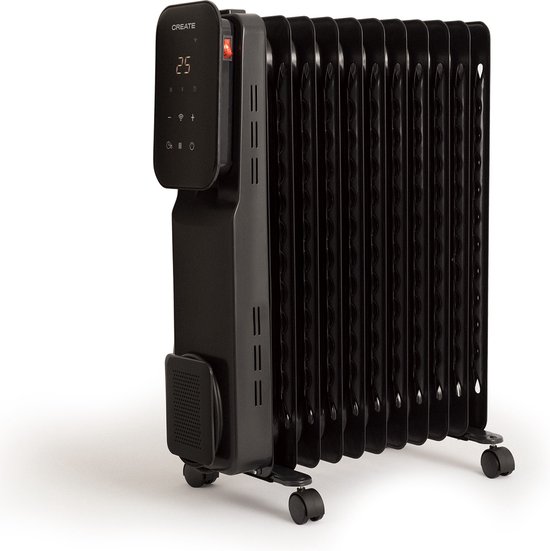 CREATE - Elektrische radiator/olieverwarming met WiFi - 3 standen- ruimtes tot 25m² - Op afstand te programmeren - WARM CONNECT 2500W