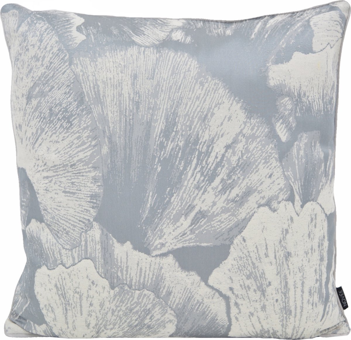 NOVÉE Sierkussen Ginkgo Silver | 45 x 45 cm | Jacquard/Polyester Zilver