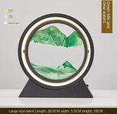 VanAlles® Zandkunst Lamp - Sand Art - Bewegende Zandkunst - Zandkunst in Glas - Lamp - Zwart Groen