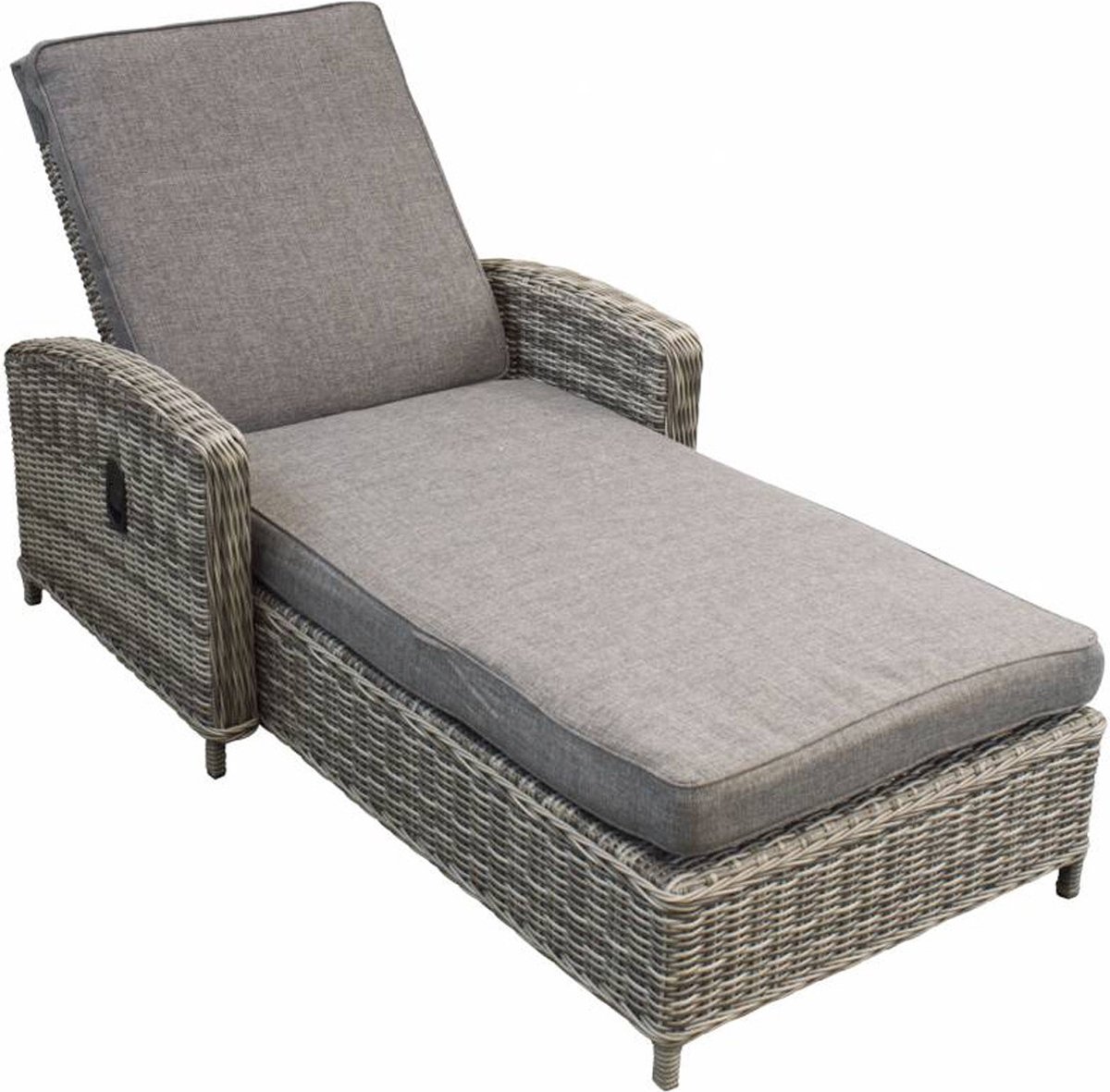 Verstelbaar ligbed wicker Ash Grey Dublin sunlounger