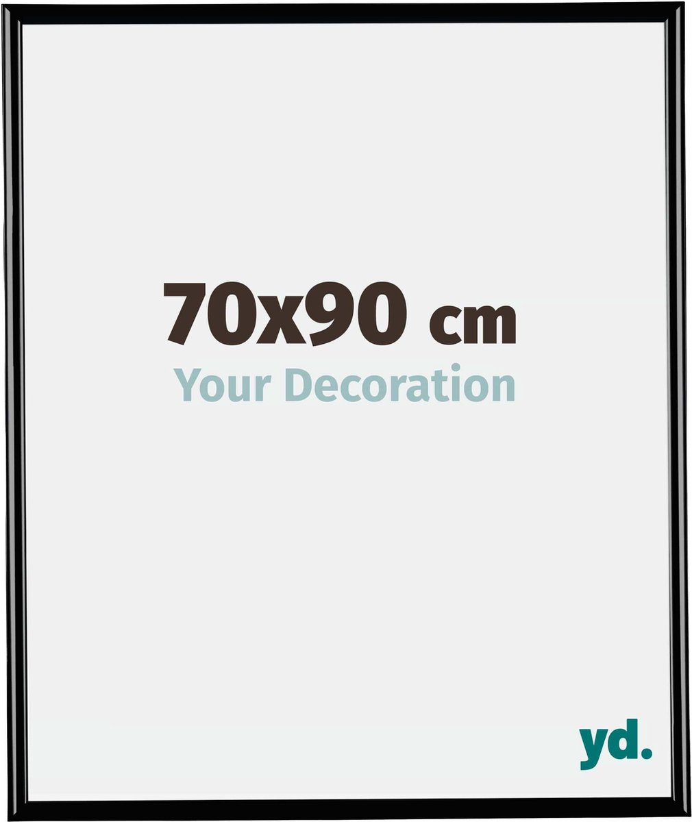 yd. Your Decoration - Fotolijst 70x90 cm - Kunststof - Zwart Hoogglans - Bordeaux