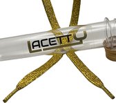 Lacetty Luxury - Lacets - Design Uniek - Coffret cadeau - Goud - plat - 120 cm
