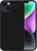 Smartphonica Siliconen hoesje voor iPhone 14 Plus case met zachte binnenkant - Zwart / Back Cover geschikt voor Apple iPhone 14 Plus