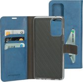 Mobiparts hoesje geschikt voor Samsung Galaxy A72/A72 5G - Wallet/Boekhoesje - Eco Leer - Magneet Sluiting - Opberg vakken - Blauw
