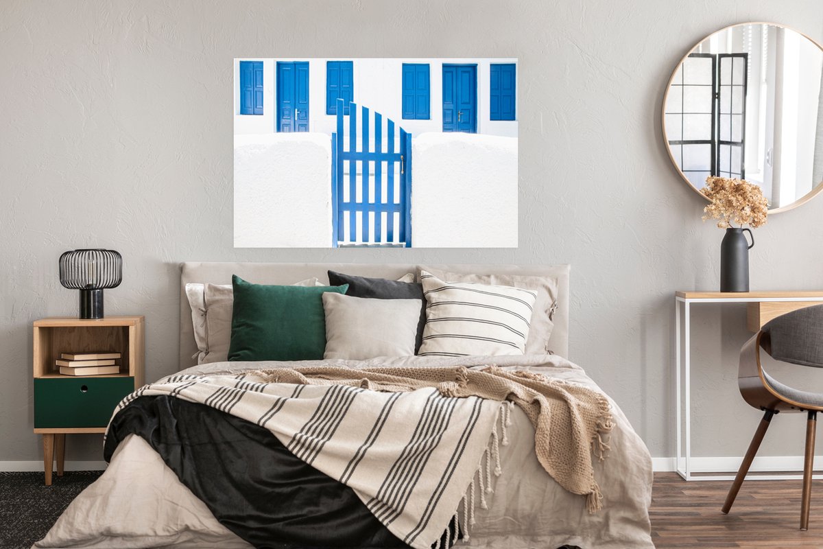 Architectuur - Hek - Wit - Blauw - Deuren