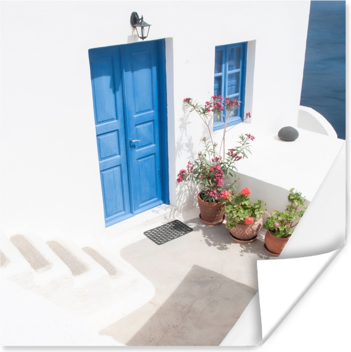 Architectuur - Blauw - Wit - Deur