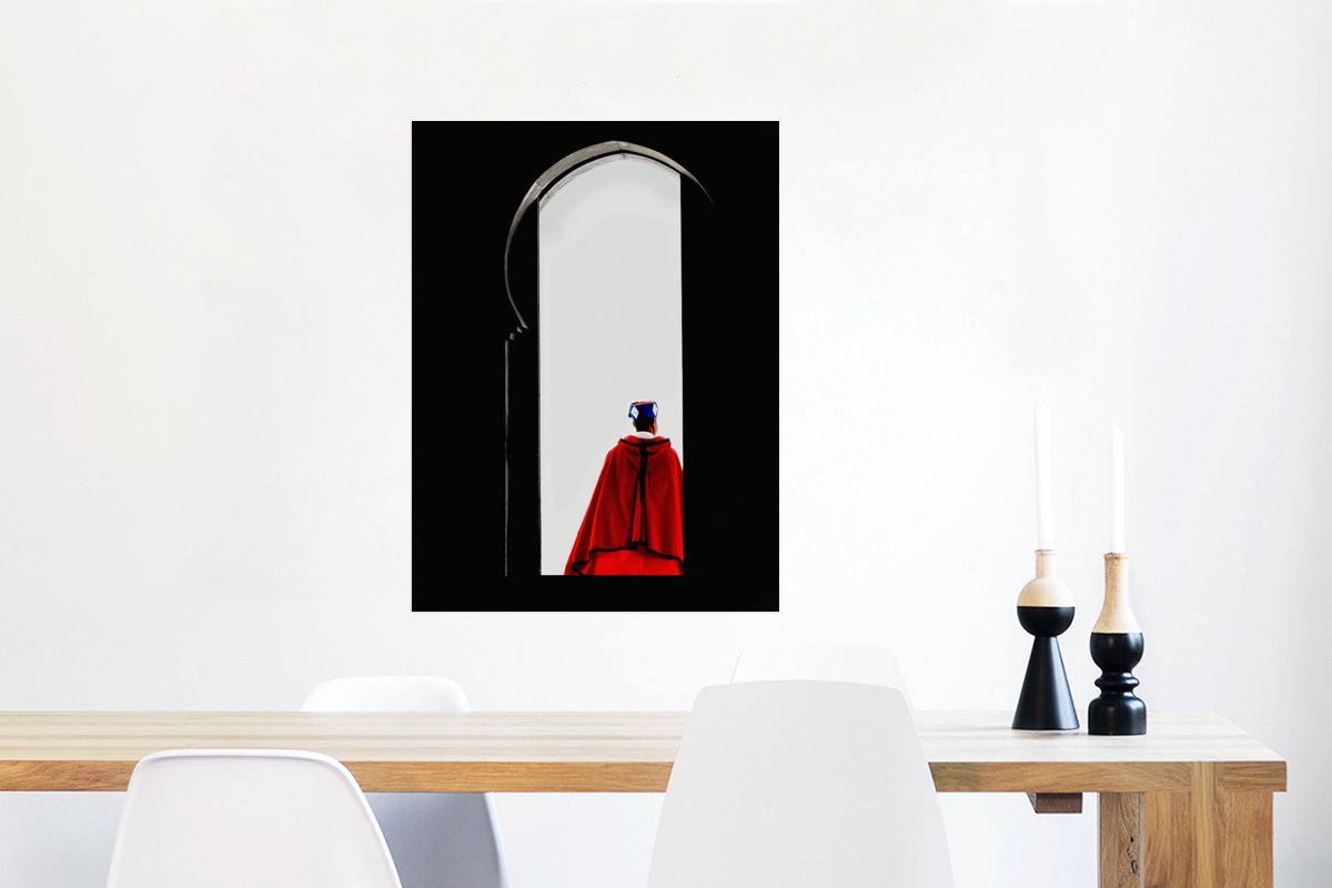 Deur - Man - Rood - Zwart