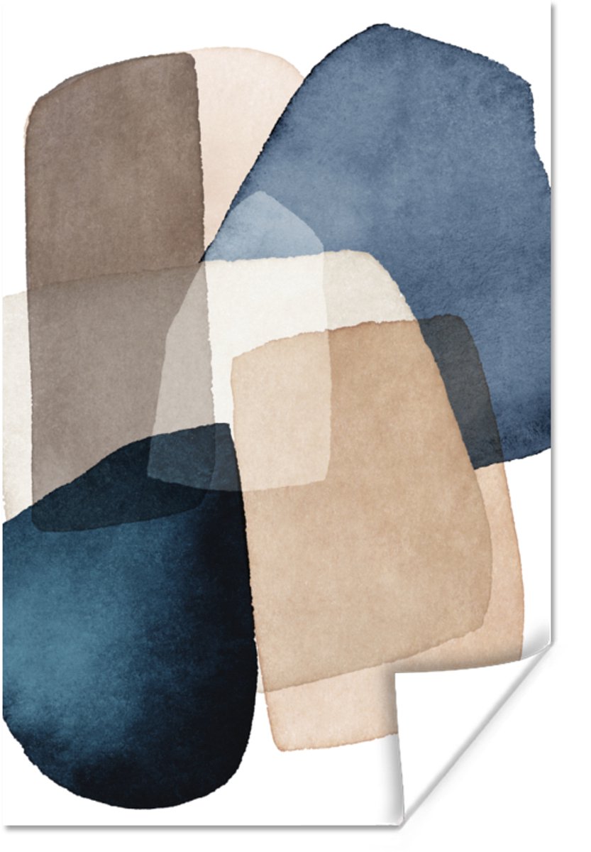 Poster Abstract - Kunst - Waterverf - Design - 80x120 cm