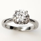 PROMETIDA/ Ring Crocus / Verlovingsring / Aanzoeksring / Engagement ring / Dames ring / moederdag cadeau / maat 58 /9 / zie filmpje