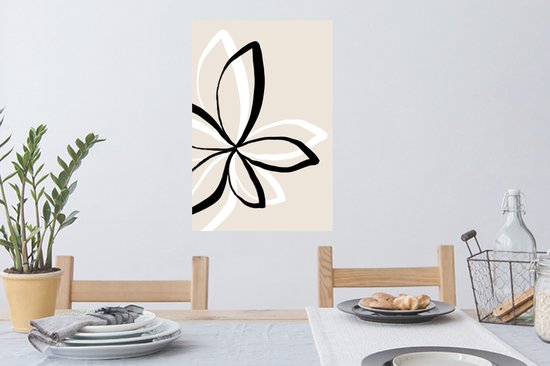 Stickers Stickers muraux - Fleurs - Abstrait - Minimalisme - 40x60 cm - Feuille adhésive