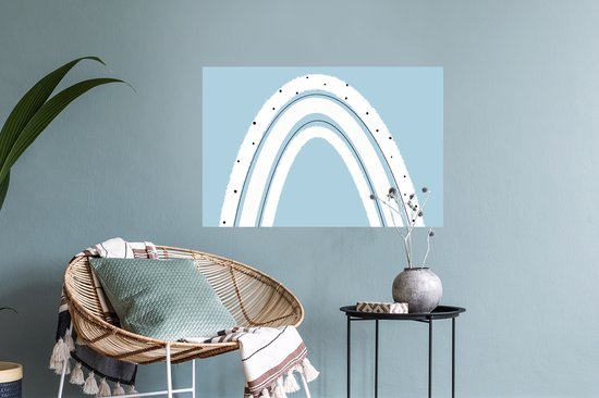 Muurstickers - Sticker Folie - Regenboog - Abstract - Pastel - 60x40 cm - Plakfolie - Muurstickers Kinderkamer - Zelfklevend Behang - Zelfklevend behangpapier - Stickerfolie