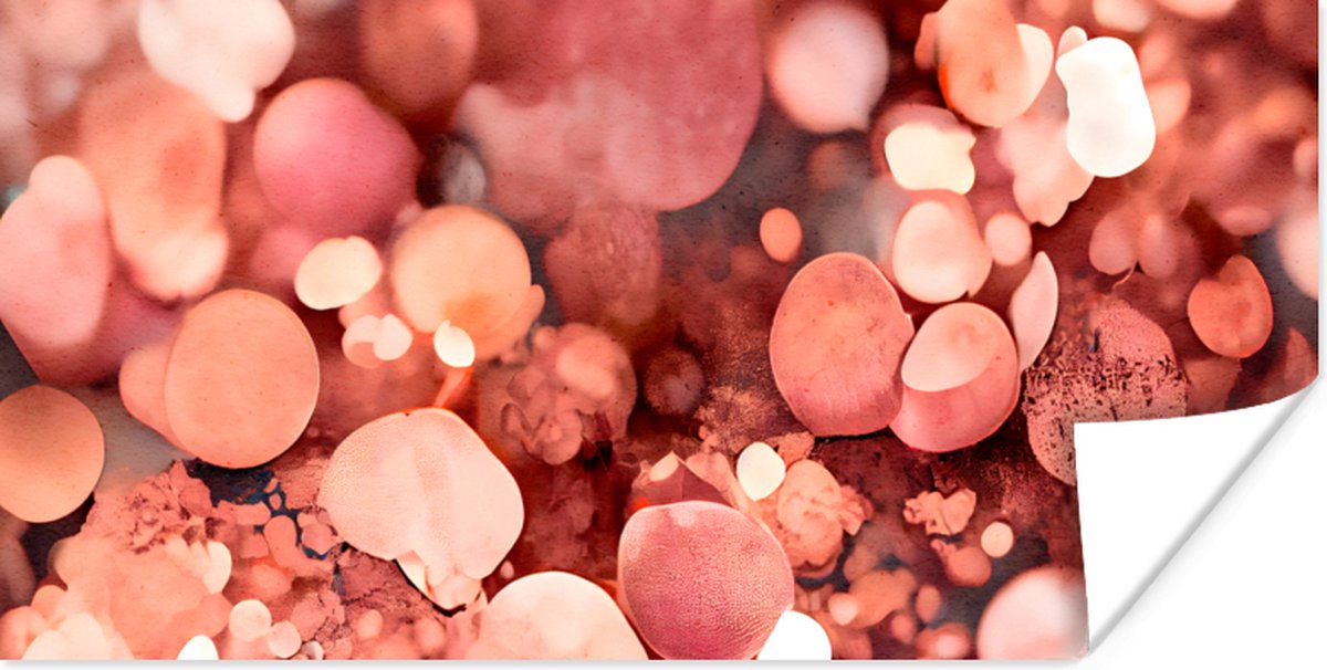 Poster Abstract - Glitter - Roze - Luxe - 160x80 cm