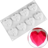 Siliconen 3d hart bakvorm - 6 holes cakevorm siliconen - mal - mold - geohart - geoheart - moederdag - Valentijnsdag - bakken - sweets