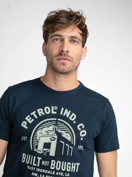 Petrol Industries - Heren Industrial T-Shirt - Blauw - Maat L