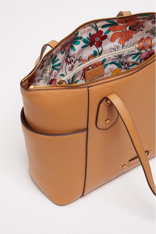 LIU JO Borsa A Tracolla Adonide Satchel – Colore Desert Taube, Spaziosa, Con Manico Rinforzato, Piede Protettivi, Logo - 3
