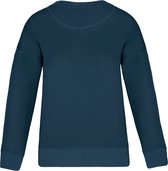 Biologische oversized damessweater 'Tencel' lange mouwen Peacock Blue - XXL