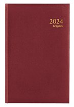 Brepols Bureau-agenda 2024 - SATURNUS Luxe - LIMA - Dagoverzicht - Bordeaux - 13.3 x 20.8 cm