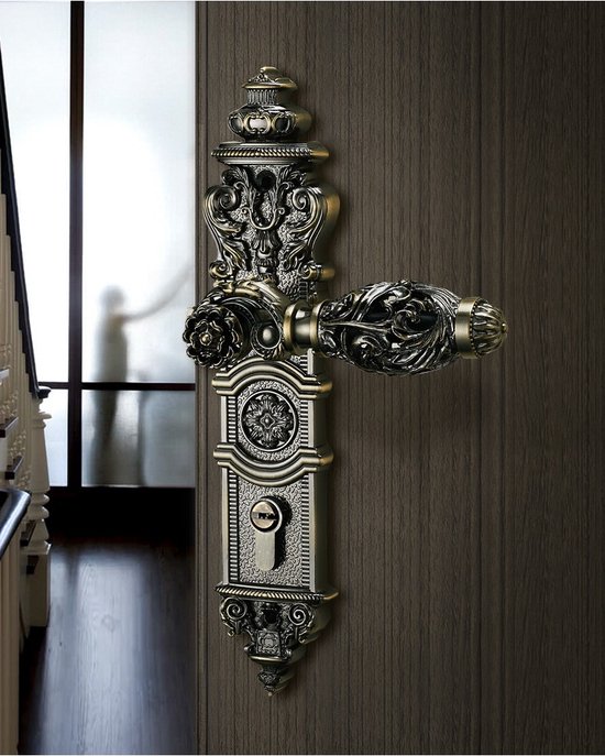Serrure de porte noire poignée serrure chambre Luxe serrure de porte Style  européen de