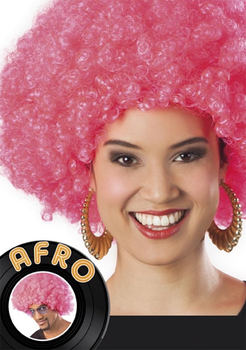 Boland - Pruik Groove roze Roze - Afro - Kort - Unisex - Danser/danseres - 70's, 80's & 90's - Disco — afbeelding 13