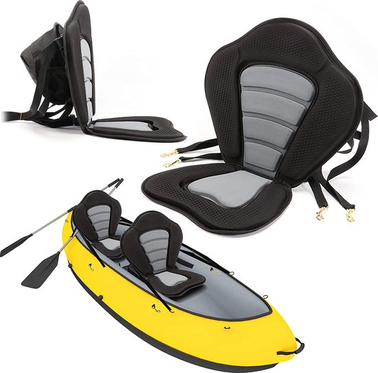 Kajakstoel voor SUP stand-up paddleboards, diverse SUP-zittingen, kajakstoel met hoge rugleuning, antislip luxe kajakkussens met stabiele banden en haken